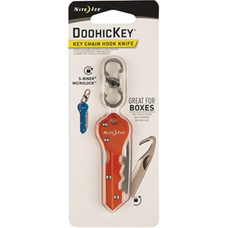 Nite Ize Nite Ize 754035 Doohickey Key Chain Knife Hook; Orange 754035